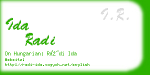 ida radi business card